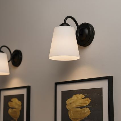 Επιτοίχιο φωτιστικό PAFOS 1xE27/15W/230V μαύρο