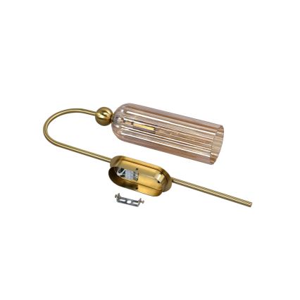 Επιτοίχιο φωτιστικό PIEGA 1xE14/40W/230V σε ορείχαλκο/καπνιστό μπεζ