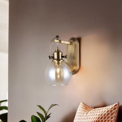 Επιτοίχιο φωτιστικό POLINO 1xE27/40W/230V, μπρονζέ