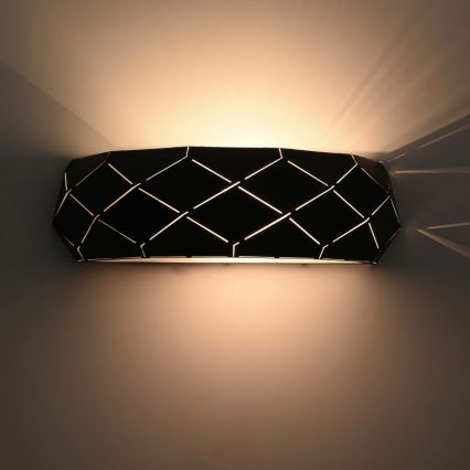 Επιτοίχιο φωτιστικό REUS 1xE27/40W/230V μαύρο