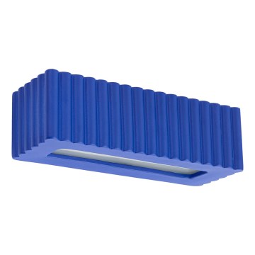 Επιτοίχιο φωτιστικό RIGATA 1xE27/15W/230V κεραμικό/μπλε
