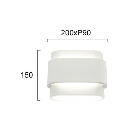 Επιτοίχιο φωτιστικό SANDRA 2xG9/80W/230V λευκό