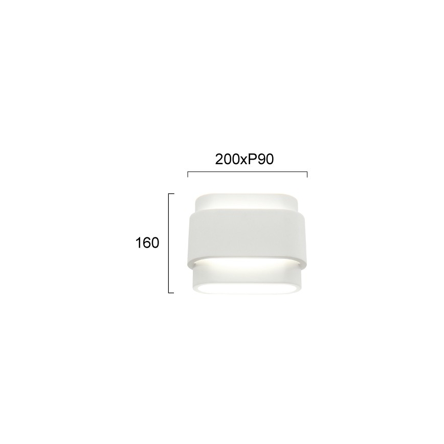 Επιτοίχιο φωτιστικό SANDRA 2xG9/80W/230V λευκό