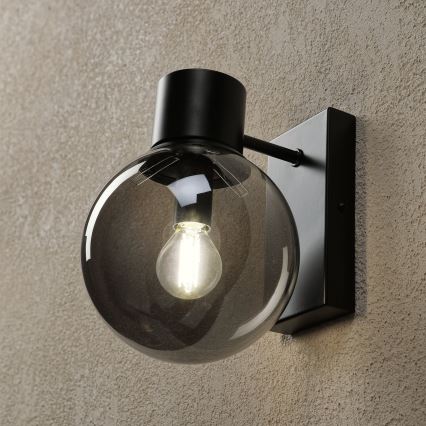 Επιτοίχιο φωτιστικό SFERIO 1xE14/5W/230V μαύρο/καπνιστό μαύρο