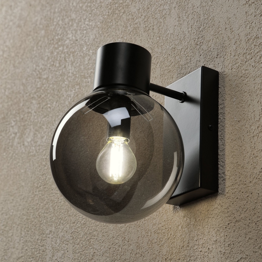 Επιτοίχιο φωτιστικό SFERIO 1xE14/5W/230V μαύρο/καπνιστό μαύρο