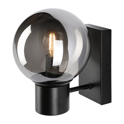 Επιτοίχιο φωτιστικό SFERIO 1xE14/5W/230V μαύρο/καπνιστό μαύρο