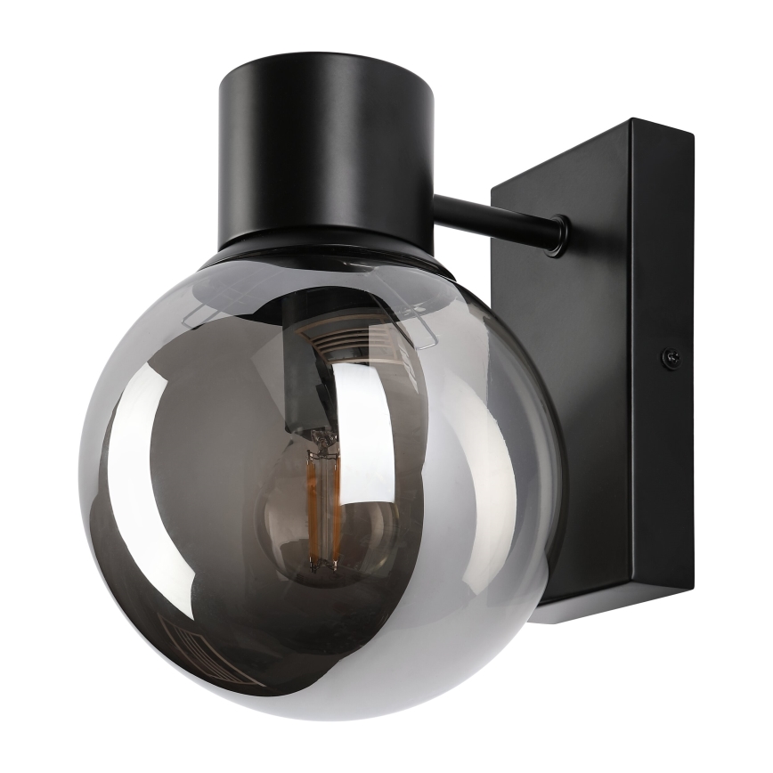 Επιτοίχιο φωτιστικό SFERIO 1xE14/5W/230V μαύρο/καπνιστό μαύρο
