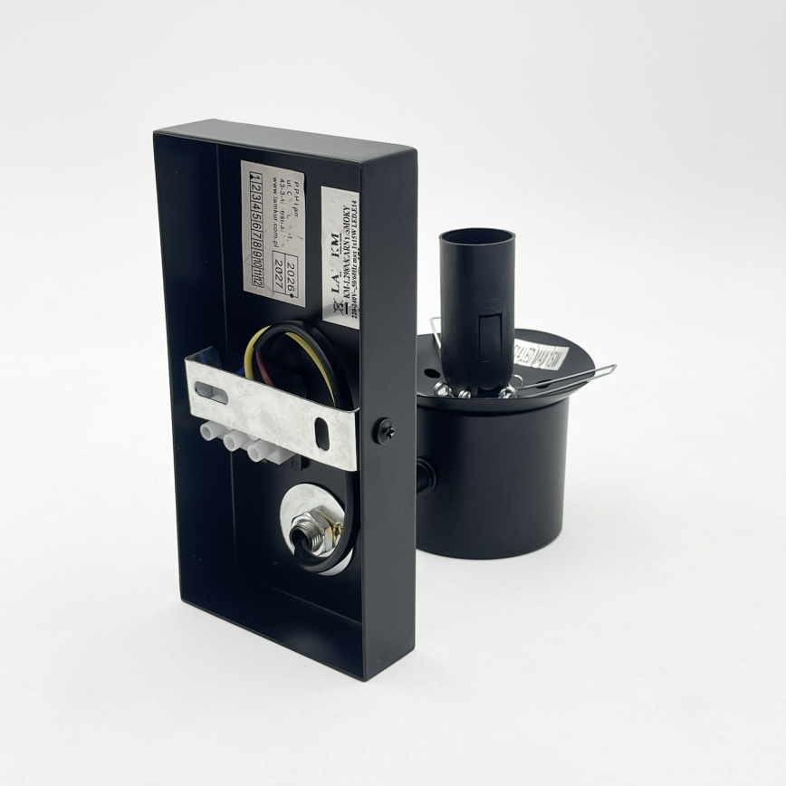 Επιτοίχιο φωτιστικό SFERIO 1xE14/5W/230V μαύρο/καπνιστό μαύρο