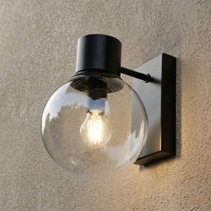 Επιτοίχιο φωτιστικό SFERIO 1xE14/5W/230V μαύρο/διάφανο