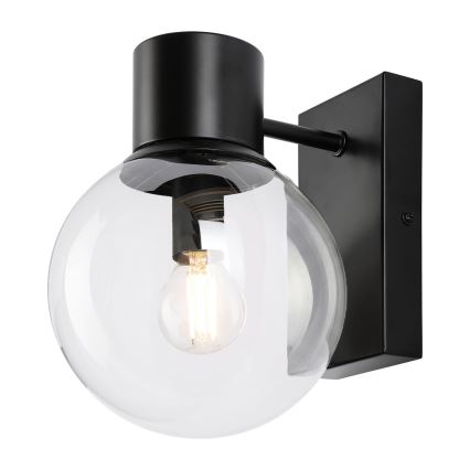 Επιτοίχιο φωτιστικό SFERIO 1xE14/5W/230V μαύρο/διάφανο
