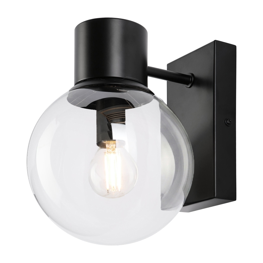 Επιτοίχιο φωτιστικό SFERIO 1xE14/5W/230V μαύρο/διάφανο