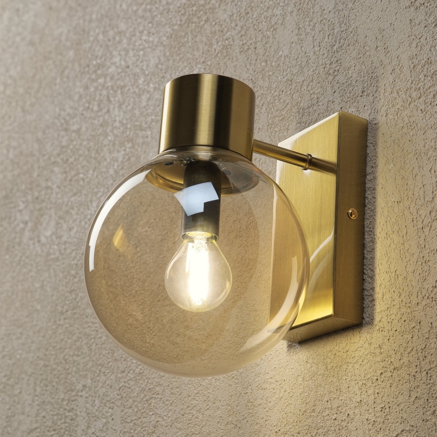 Επιτοίχιο φωτιστικό SFERIO 1xE14/5W/230V μπρούτζινο/καπνιστό μπεζ