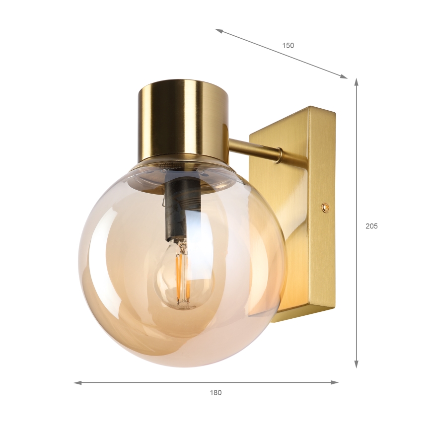 Επιτοίχιο φωτιστικό SFERIO 1xE14/5W/230V μπρούτζινο/καπνιστό μπεζ