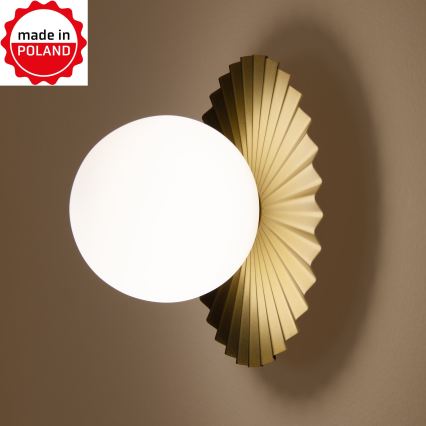 Επιτοίχιο φωτιστικό SUNPLISS 1xG9/10W/230V Ø 20 cm σε χρυσό/κρεμ