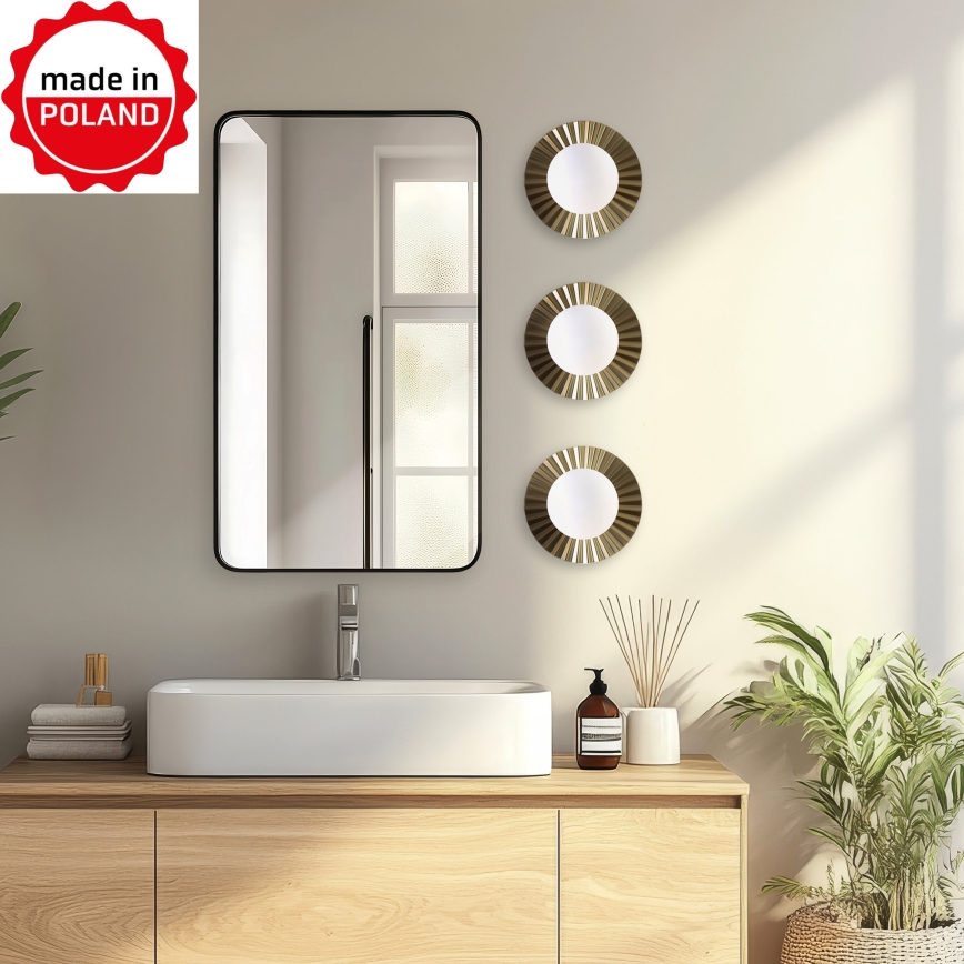 Επιτοίχιο φωτιστικό SUNPLISS 1xG9/10W/230V Ø 20 cm σε χρυσό/κρεμ