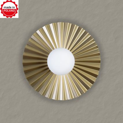 Επιτοίχιο φωτιστικό SUNPLISS 1xG9/10W/230V Ø 35 cm χρυσό/κρεμ