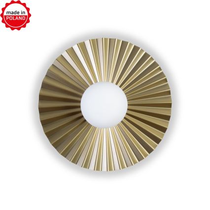 Επιτοίχιο φωτιστικό SUNPLISS 1xG9/10W/230V Ø 35 cm χρυσό/κρεμ