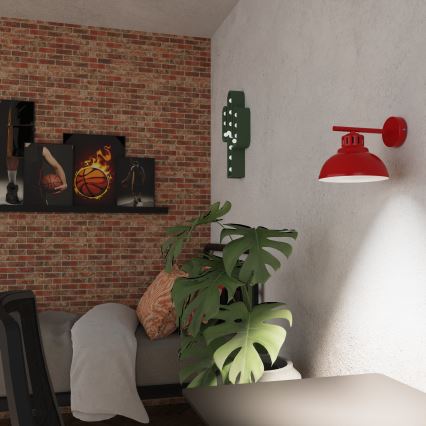 Επιτοίχιο φωτιστικό SVEN 1xE27/15W/230V κόκκινο