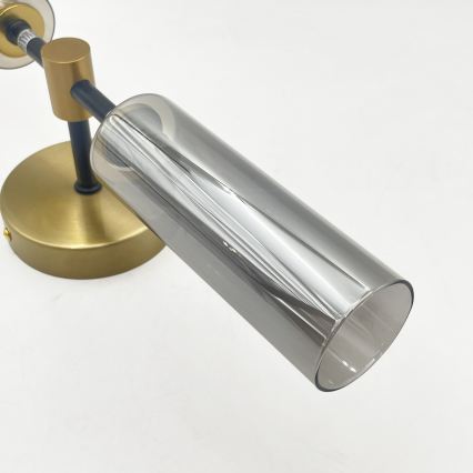Επιτοίχιο φωτιστικό TESSA 2xG9/8W/230V μπρούτζινο/καπνιστό μαύρο