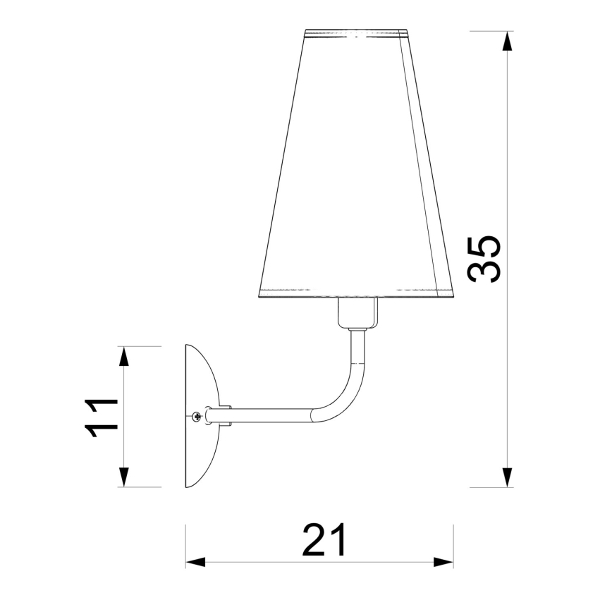 Επιτοίχιο φωτιστικό TORTOLA 2xE14/15W/230V καφέ/κρεμ