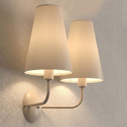 Επιτοίχιο φωτιστικό TORTOLA 2xE14/15W/230V μπεζ