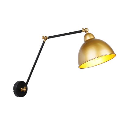 Επιτοίχιο φωτιστικό TRUCK 1xE27/40W/230V χρυσό/μαύρο