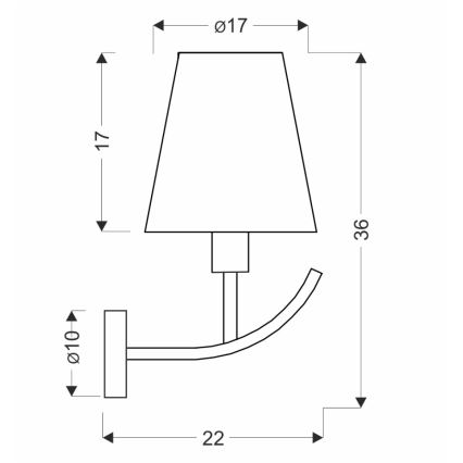 Επιτοίχιο φωτιστικό VITORIA 1xE14/40W/230V κίτρινο/ορείχαλκο