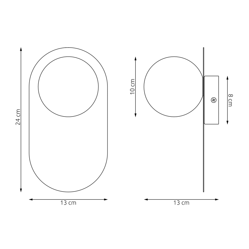 Επιτοίχιο φωτιστικό VIVA 1xG9/8W/230V λευκό