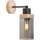 Επιτοίχιο φωτιστικό WOODNEST 1xE27/15W/230V πεύκο/καπνιστό μαύρο