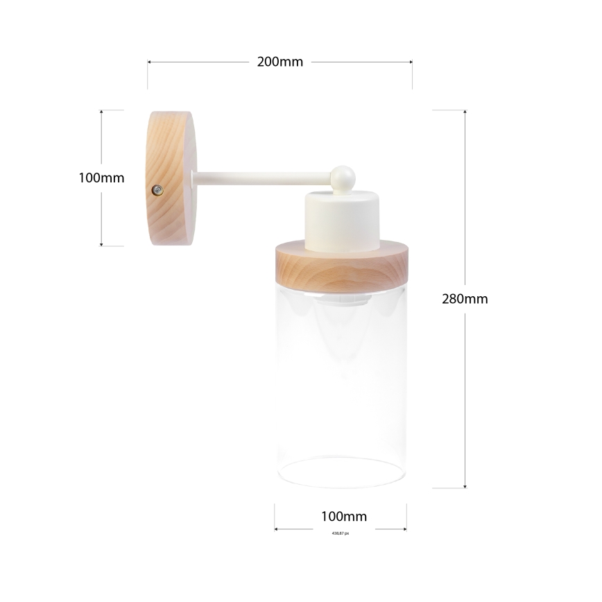 Επιτοίχιο φωτιστικό WOODNEST 1xE27/15W/230V πεύκο/κρεμ