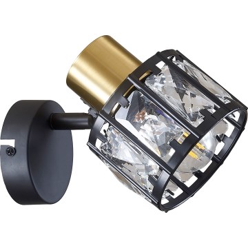 Επιτοίχιο φωτιστικό ZAHARA 1xE27/10W/230V, μαύρο