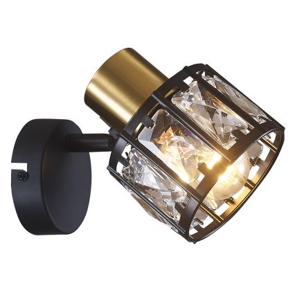Επιτοίχιο φωτιστικό ZAHARA 1xE27/10W/230V, μαύρο