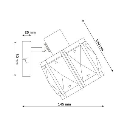 Επιτοίχιο φωτιστικό ZAHARA 1xE27/10W/230V χρυσό
