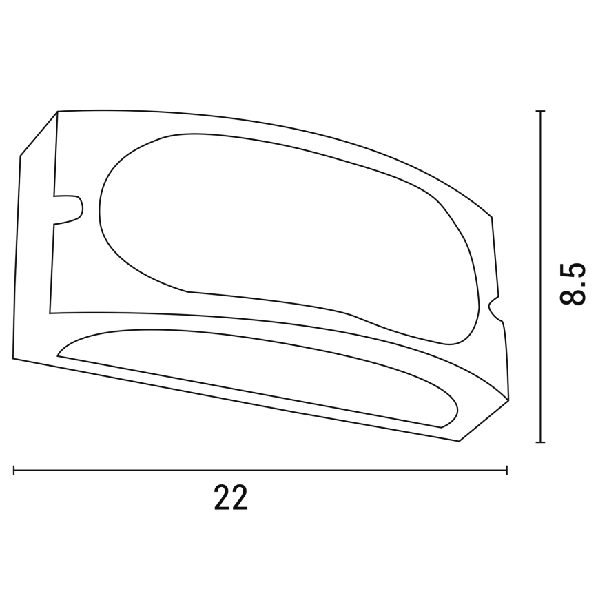 Επιτοίχιο φωτιστικό εξωτερικού χώρου 1xE27/10W/230V IP54 γκρι