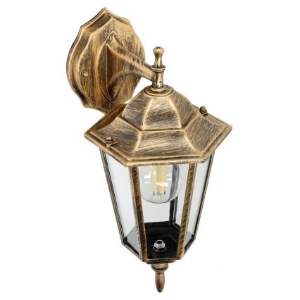 Επιτοίχιο φωτιστικό εξωτερικού χώρου 1xE27/60W/230V IP44 χρυσαφί