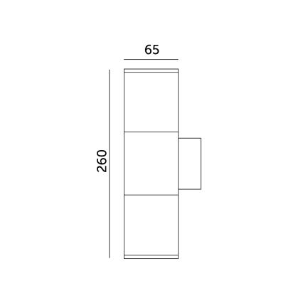 Επιτοίχιο φωτιστικό εξωτερικού χώρου 2xGU10/35W/230V IP54 στρογγυλό μαύρο
