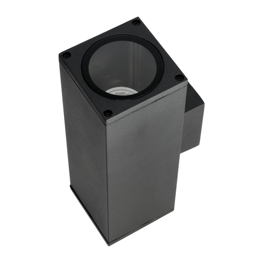 Επιτοίχιο φωτιστικό εξωτερικού χώρου 2xGU10/35W/230V IP54 γωνιακό μαύρο