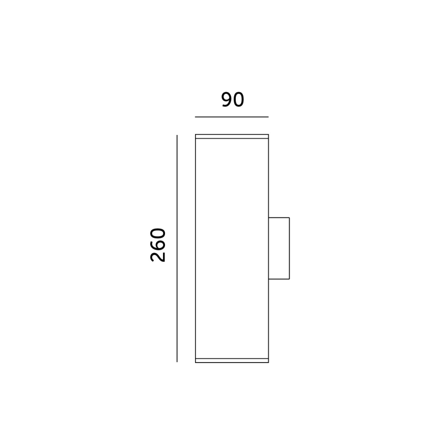 Επιτοίχιο φωτιστικό εξωτερικού χώρου 2xGU10/35W/230V IP54 γωνιακό μαύρο