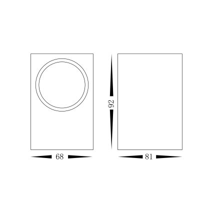 Επιτοίχιο φωτιστικό εξωτερικού χώρου BOKA 1xGU10/60W/230V IP44 μαύρο