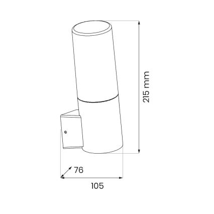 Επιτοίχιο φωτιστικό εξωτερικού χώρου HARLEM 1xE27/60W/230V IP44 μαύρο