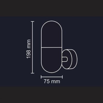 Επιτοίχιο φωτιστικό εξωτερικού χώρου HORTEN 1xE27/10W/230V IP44
