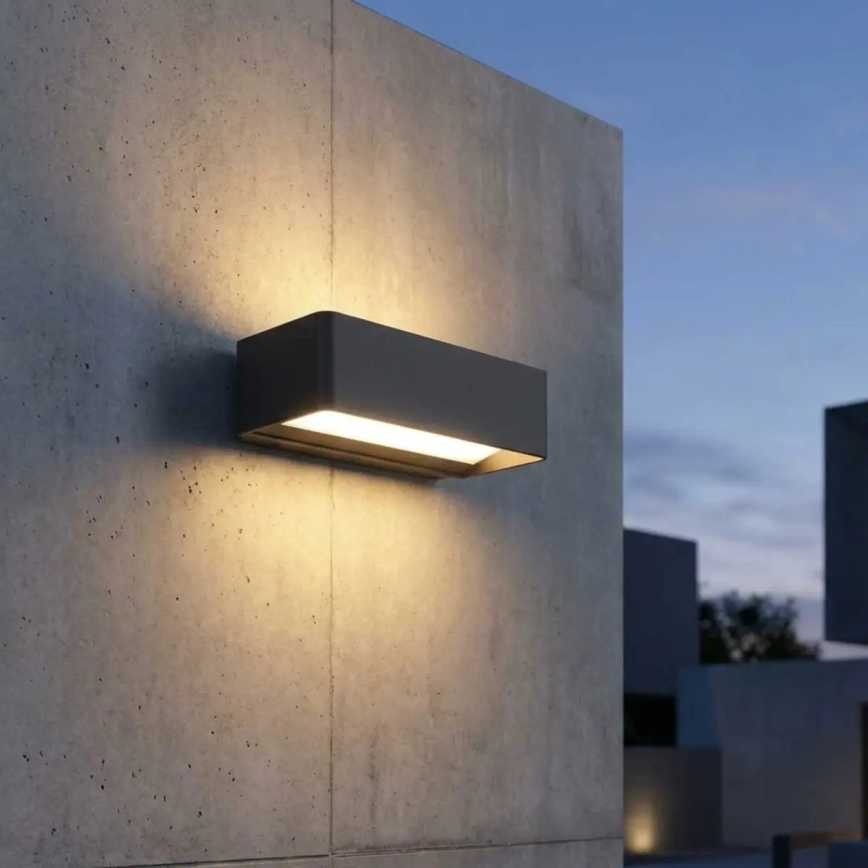 Επιτοίχιο φωτιστικό εξωτερικού χώρου LED/13W/230V IP65 μαύρο