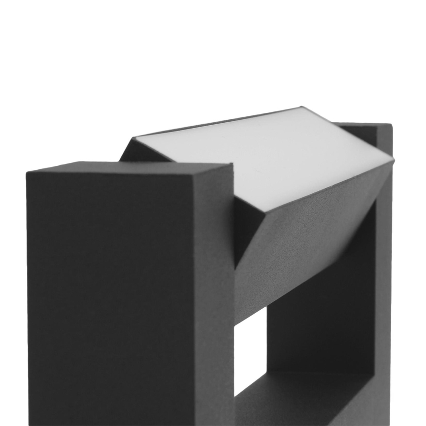 LED Flexible επιτοίχιο φωτιστικό εξωτερικού χώρου 2xLED/4W/230V IP54 30 cm μαύρο