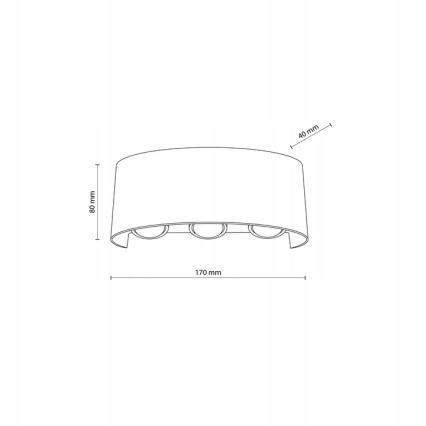 Επιτοίχιο φωτιστικό εξωτερικού χώρου LED ARROW 6xLED/1W/230V IP54 μαύρο