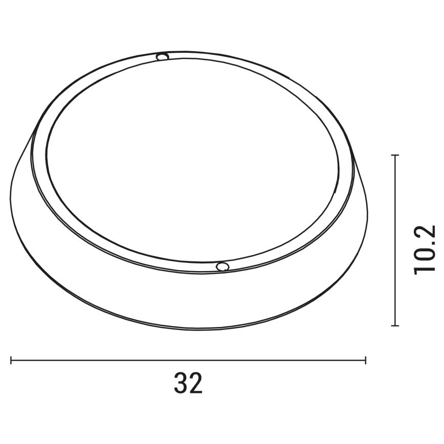 Επιτοίχιο φωτιστικό εξωτερικού χώρου LED BULKHEAD LED/30W/230V 4000K IP54 μαύρο