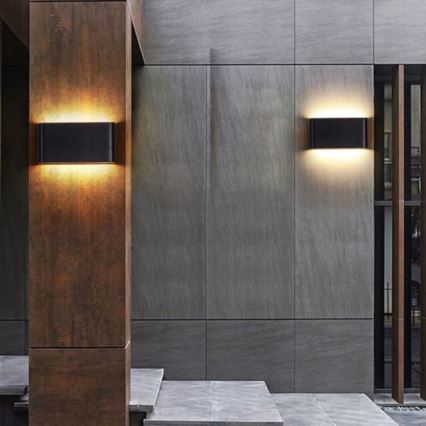 Επιτοίχιο φωτιστικό εξωτερικού χώρου LED FLOW 2xLED/3W/230V IP54 4000K ανθρακί