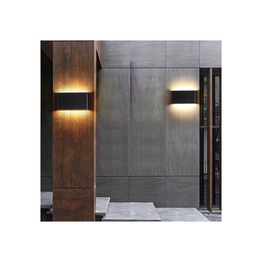 Επιτοίχιο φωτιστικό εξωτερικού χώρου LED FLOW 2xLED/3W/230V IP54 4000K ανθρακί