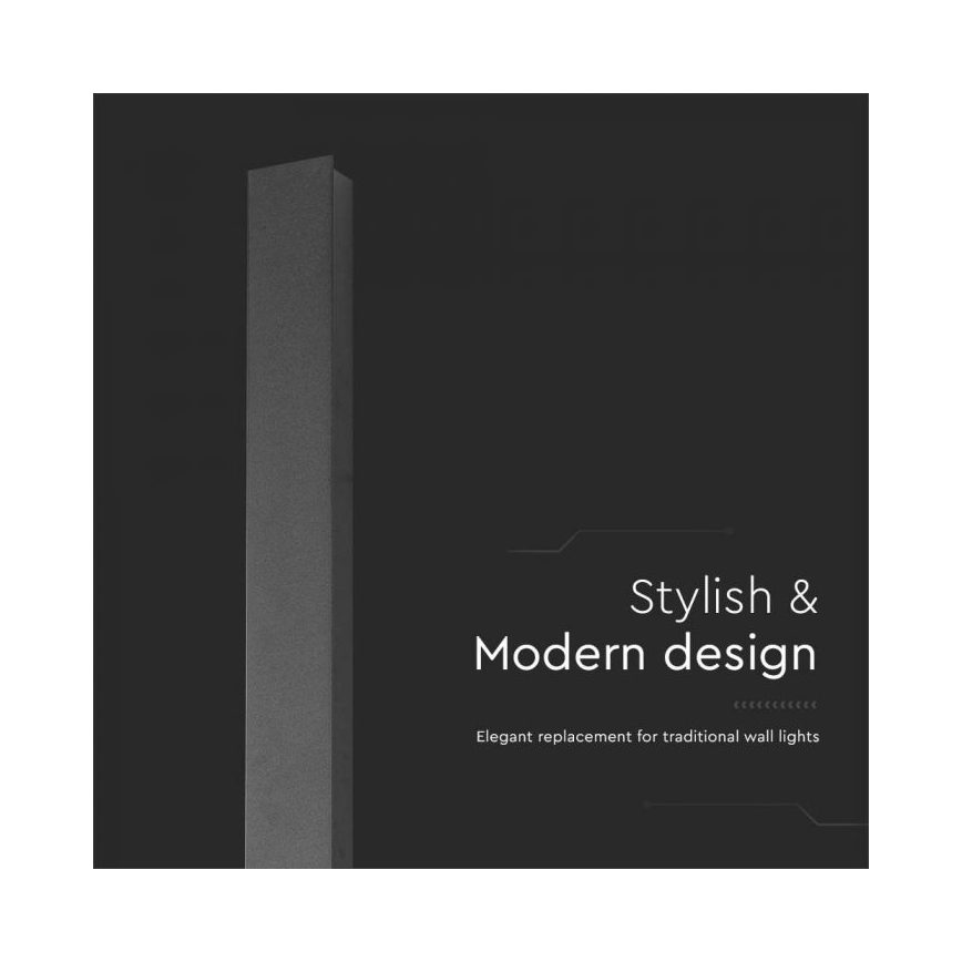 Επιτοίχιο φωτιστικό εξωτερικού χώρου LED LED/10W/230V 4000K IP65 ανθρακί