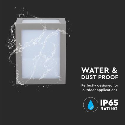 Επιτοίχιο φωτιστικό εξωτερικού χώρου LED LED/12W/230V 4000K IP65 γκρι