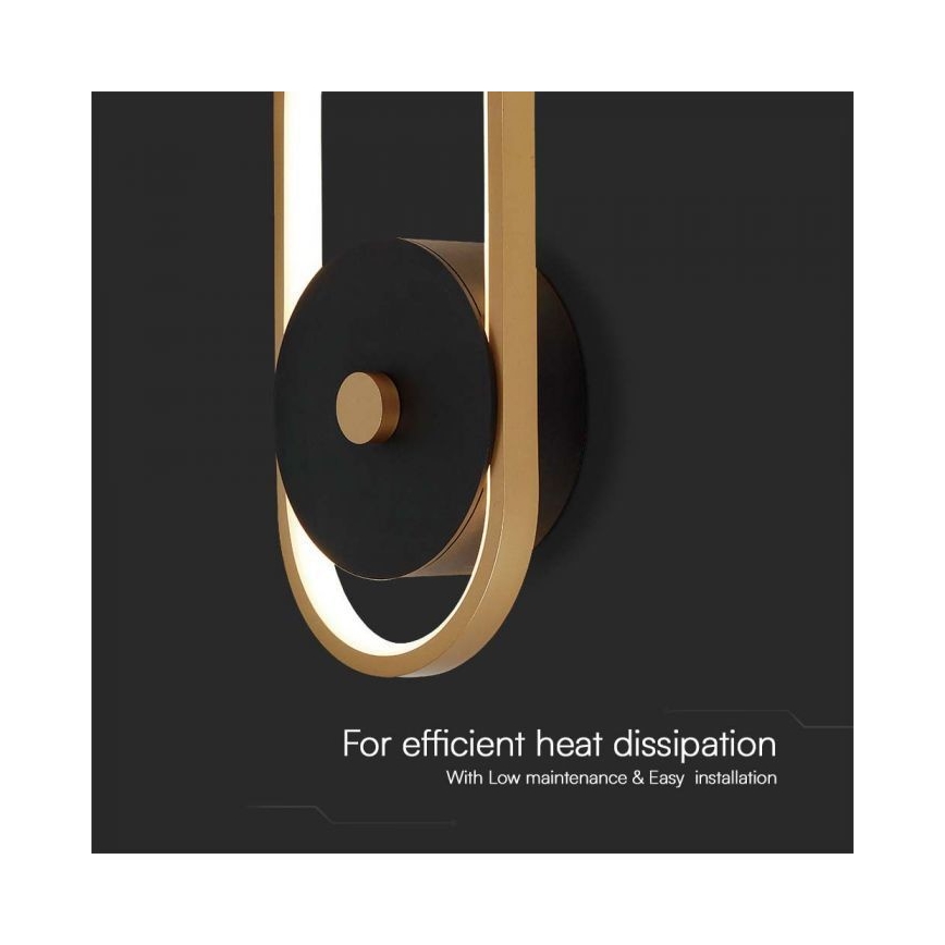 Επιτοίχιο φωτιστικό εξωτερικού χώρου LED LED/15W/230V IP54 4000K ορείχαλκος